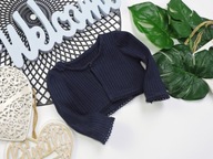 Matalan - granatowe bolerko prążek , koronka r 56