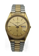 ZŁOCONY MĘSKI NARĘCZNY ZEGAREK SEIKO SQ LATA 80-TE - BIAŁY KRUK