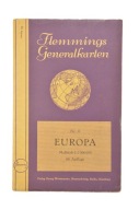 FLAMMINGS MAPA EUROPY 1935 r. 1:7500000 POCZTA GDAŃSK BDB STAN