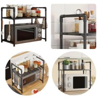 PÓŁKA KUCHENNA METALOWA STOJĄCA NA BLAT ORGANIZER NAD MIKROFALÓWKĘ REGAŁ