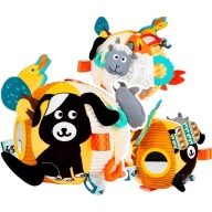 PLUSZAK JOLLY BABY PLUSZOWA PIŁKA SENSORYCZNA FARMA ZABAWKA DELUXE