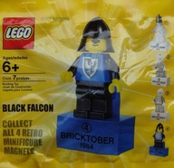 Lego 2855046 - Minifigurka retro - Bricktober -magnes - Rycerz Black Falcon