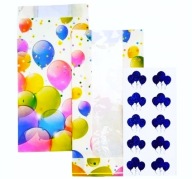 TOREBKI PAPIEROWE CUKIERKI SŁODYCZE NAKLEJKI 10SZT