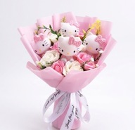 Bukiet Hello Kitty Pluszowy Prezent Walentynki, Dzień Kobiet, Urodziny