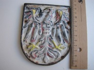 STARY ORZEŁEK PIASTOWSKI PLAKIEA ŻELIWO