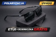 Okulary Przeciwsłoneczne Męskie PROSTOKĄTNE Polaryzacyjne UV400 + Etui