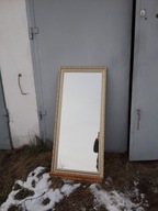 Piękne , duże lustro w złotej ramie z okresu PRL - 130cmx60 cm - bdb !!