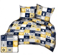 pościel bawełna lux 160x200 + 2x70x80 zamek B 558-2 patchwork miodowy