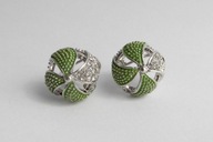 ORYGINALNE KOLCZYKI CYRKONIE EMALIA