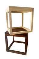 Drewniany kwietnik stojak na kwiaty 25x25x25 – podstawka doniczka loft