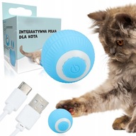 INTERAKTYWNA Uciekająca PIŁKA dla KOTA ZABAWKA ruchoma elektryczna ŚWIECI