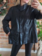 AtelierAGJ płaszcz kurtka skórzana naturalna skóra leather jacket coat r.48