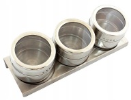 Słoiczki na przyprawy + podstawa 23x8cm