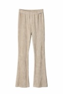 Spodnie prążkowane flare Ambika M beżowe ribbed bawełniane boho