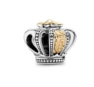 Dwutonowy charms Korona królewska pandory