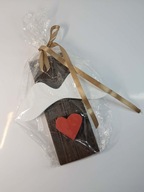 Drewniana Ozdoba Ścienna z Sercem i Skrzydłami (Aniołek)