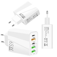65W SZYBKA ŁADOWARKA SIECIOWA - 2x USB-C PowerDelivery 3x USB-A QC 3.0