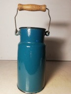 Stara emaliowana kanka bańka na mleko 2L z czasów PRL-u