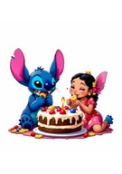 OPŁATEK CUKROWY LILO I STITCH WYDRUK CUKROWY lilo zestaw do dekoracji tortu