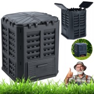 KOMPOSTOWNIK OGRODOWY 1-KOMOROWY MROZOODPORNY POJEMNIK NA ODPADY NAWÓZ 360L