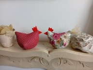 ZABAWNE KURY KURKI Z MATERIAŁU- komplet 2 sztuki