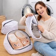 WOREK SIATKA TORBA DO PRANIA BUTÓW CZYSZCZENIA OBUWIA OCHRONNA NA ZAMEK 5L