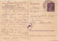 UKRAINA -TRZECIA RZESZA -postkarte -obieg 1943 rok -j.ukraiński