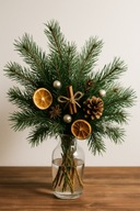 ŻYWE Gałązki sosny naturalne 20 CM 50 SZTUK na wianki girlandy stroiki