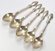 ROSJA PIĘKNE STARE ŁYŻECZKI DO HERBATY fas. ROKOKO 5 szt. ZOBACZ!