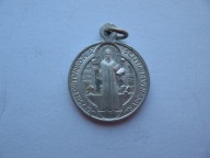 ŚWIĘTY BENEDYKT przedwojenny MEDALIK ALUMINIUM