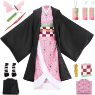 STRÓJ NEZUKO ANIME MITSURI PRZEBRANIE JAPOŃSKIE COSPLAY KIMONO KOMPLET 130