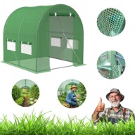 TUNEL FOLIOWY OGRODOWY SZKLARNIA FOLIAK OCYNKOWANY UV-4 2x2m 4m² ZIELONY