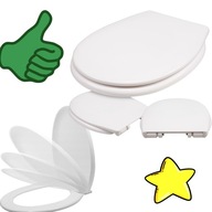 DESKA WC WOLNOOPADAJĄCA WYPINANA KLIK-KLAK TWARDY DUROPLAST BIAŁA