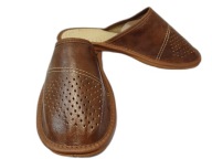 MĘSKIE KAPCIE SKÓRZANE BRĄZOWE r. 45 nr 816A