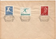 SPORTY ZIMOWE -seria 3 znaczków -koperta FDC -1953 rok