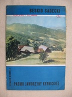 BESKID SĄDECKI PASMO JAWORZYNY KRYNICKIEJ MAPA PANORAMICZNA E. MOSKAŁA 1970