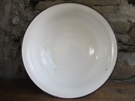 Stara Emaliowana Sygnowana Miednica_śr.40 cm_WYSTRÓJ PRL