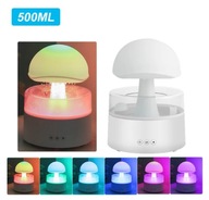 Grzyb nawilżacz powietrza lampa krople wody deszcz lampka nocna