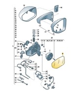 Wkład lusterka AUDI A6 C8, A7 4K, A8 D5 L+P FOTOCHROM PODGRZEWANE USA