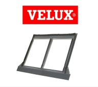Kołnierz VELUX EKS mk08 0021f (podwójne okna) niskie pokrycie (np. gont)