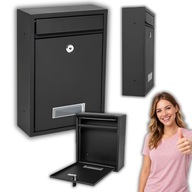 SKRZYNKA NA LISTY POCZTOWA POCZTĘ GAZETĘ TUBA WIZJER NOWOCZESNA DO DOMU XL