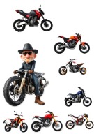 Opłatek na Tort MOTORY MOTOCYKLE Wydruk Cukrowy A4 Dekoracja na Urodziny