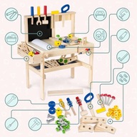 Drewniany Zestaw Majsterkowicza – Warsztat XXL dla Dzieci - DŁUGA ZABAWA