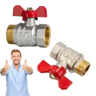 ZAWÓR KULOWY MOSIĘŻNY 1/2" MOTYLKOWY SOLIDNY WYTRZYMAŁY