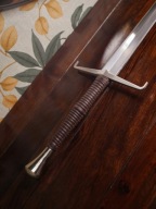 Miecz średniowieczny kuty longsword full tang stal 1060 ostry + pochwa