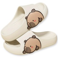 Klapki KAPIBARA Damskie Białe 36-37 Piankowe Wodoodporne Na Basen Co Dzień