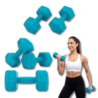 ZESTAW HANTLI CIĘŻARKI HANTLE NEOPRENOWE ŻELIWNE DO ĆWICZEŃ 2X 2KG PREZENT