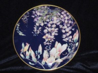 Talerz ozdobny kolekcjonerski dekoracyjny obraz porcelanowy Bradex Kwiaty