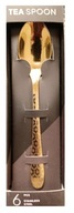 Łyżeczki do kawy herbaty ciasta deserów Cardsplitter ZŁOTE Z GRAFIKĄ 6 el.