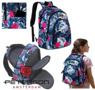 PLECAK SZKOLNY UNIWERSALNY WIELOKOMOROWY PETERSON 25 L Z PORTEM USB